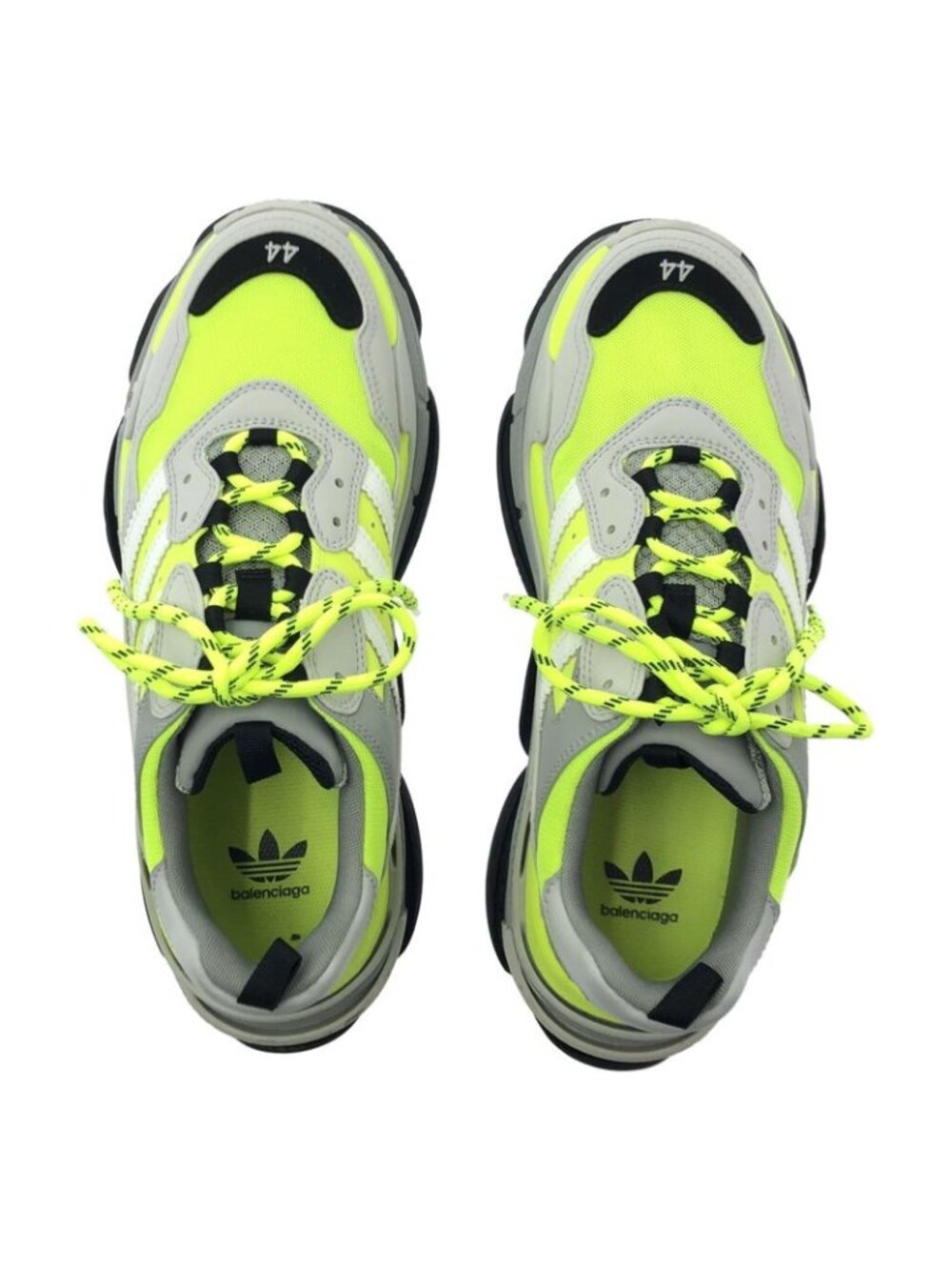 Balenciaga Adidas Triple S Dad Sneakers Gray Yellow - Picture 4 of 8